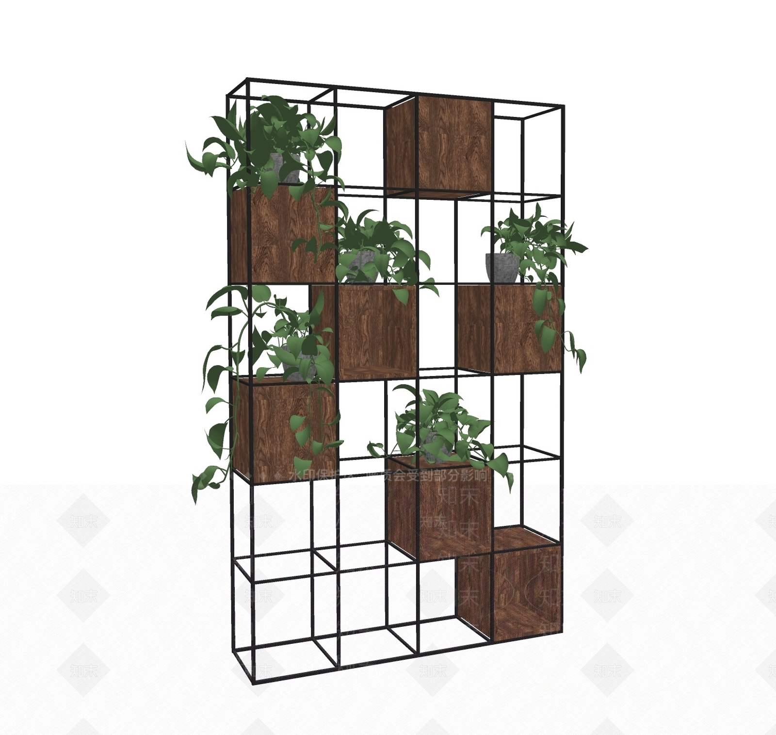 现代绿植盆栽SU模型下载【ID:1105364770】