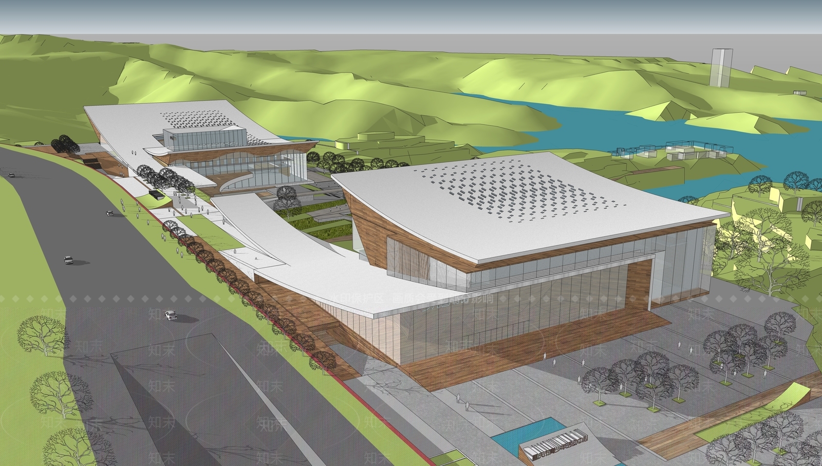 现代青少年活动中心SU模型下载【ID:1105366700】