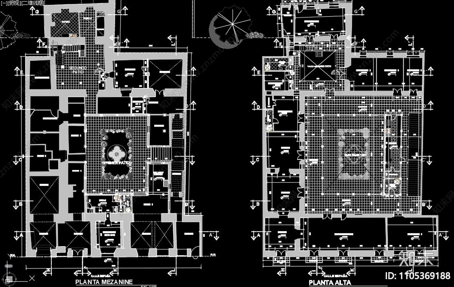 小别墅室内家具布置CAD施工图下载【ID:1105369188】