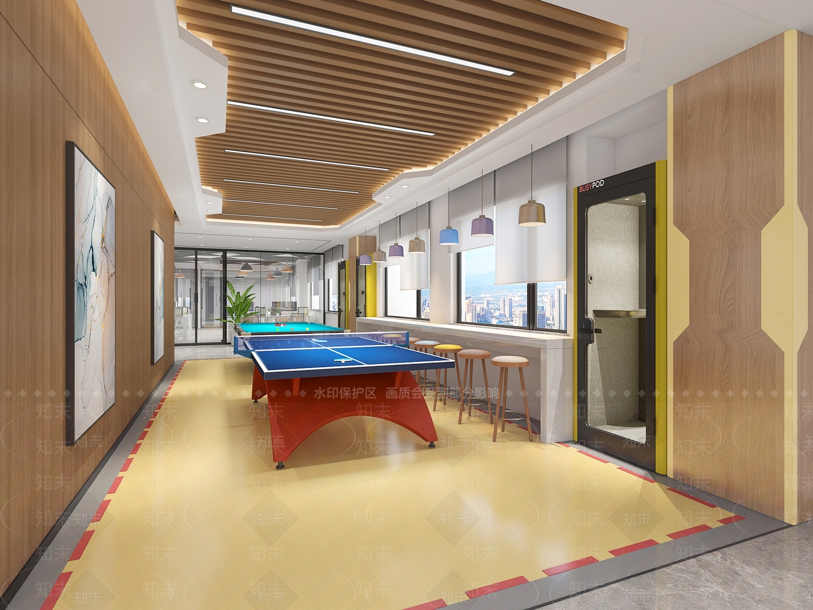 现代公司台球室3D模型下载【ID:1105370890】