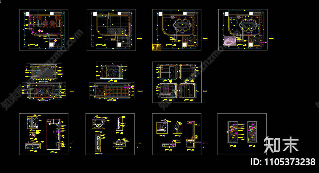 一套KTVcad施工图下载【ID:1105373238】