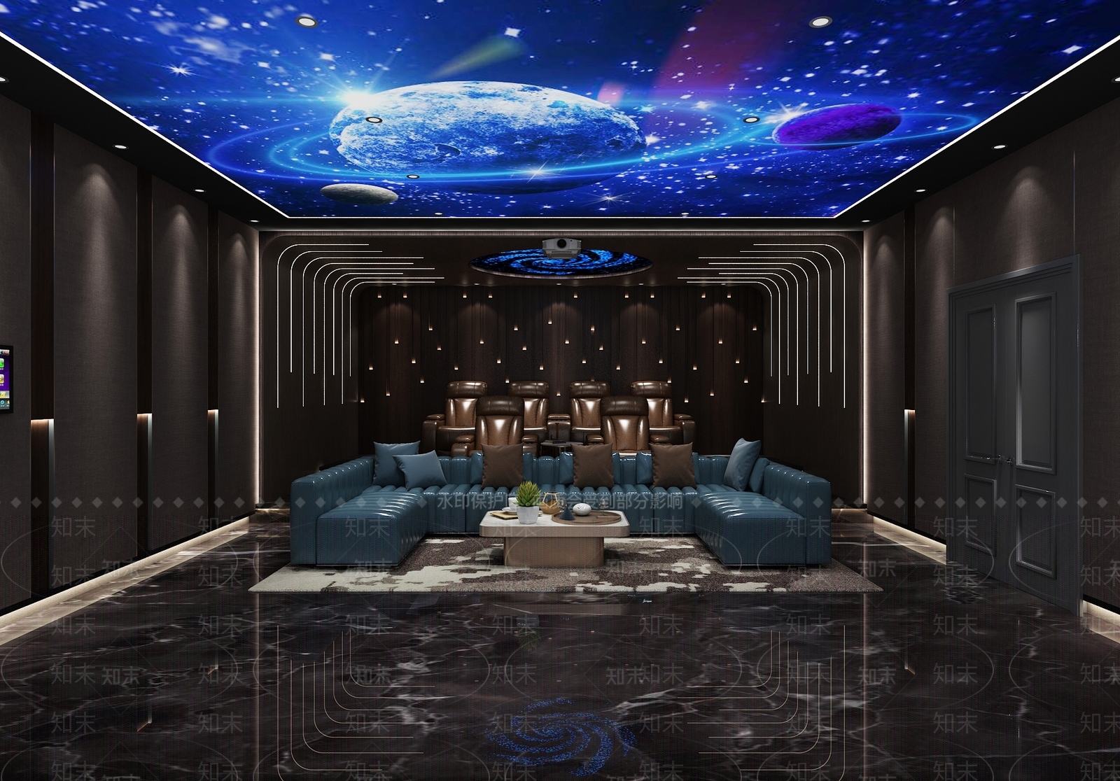 现代家居影音室3D模型下载【ID:1105384079】