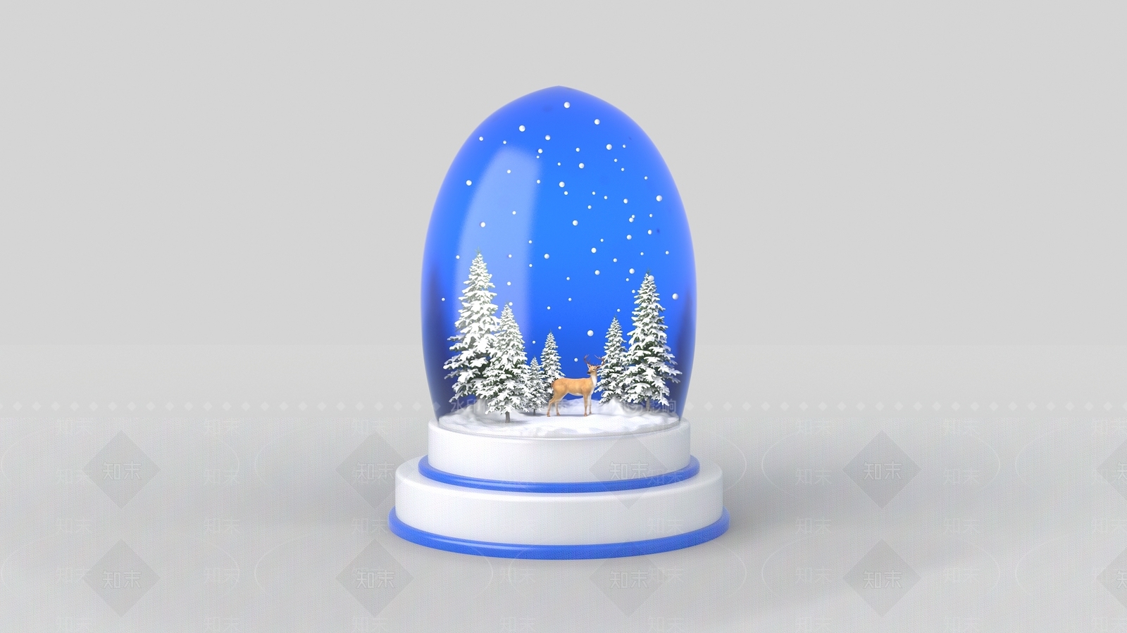 现代水晶球摆件3D模型下载【ID:1105386866】