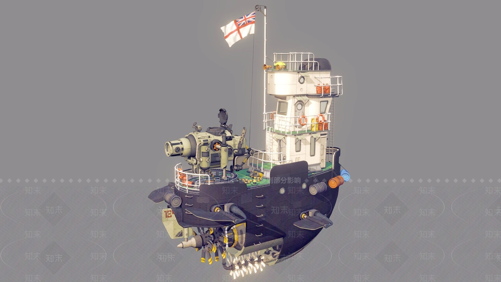 卡通直升机3D模型下载【ID:1105391486】