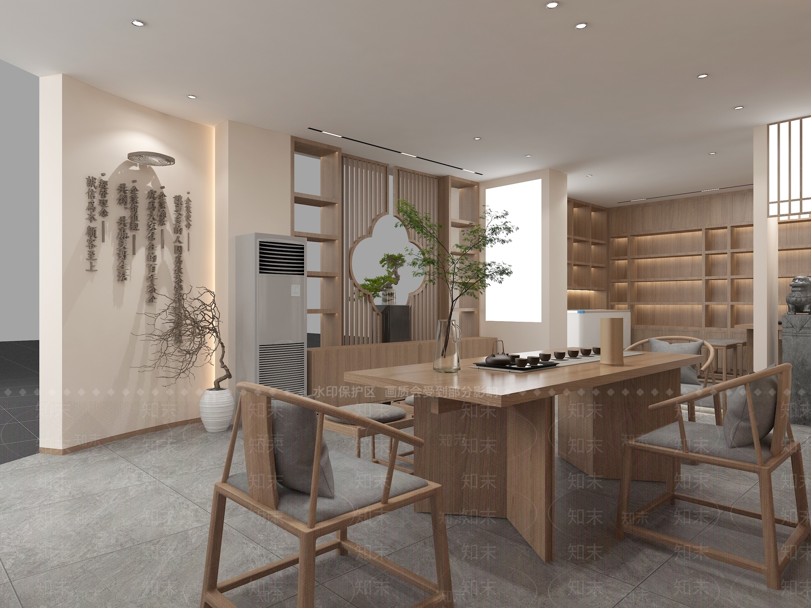 新中式茶馆3D模型下载【ID:1105392734】