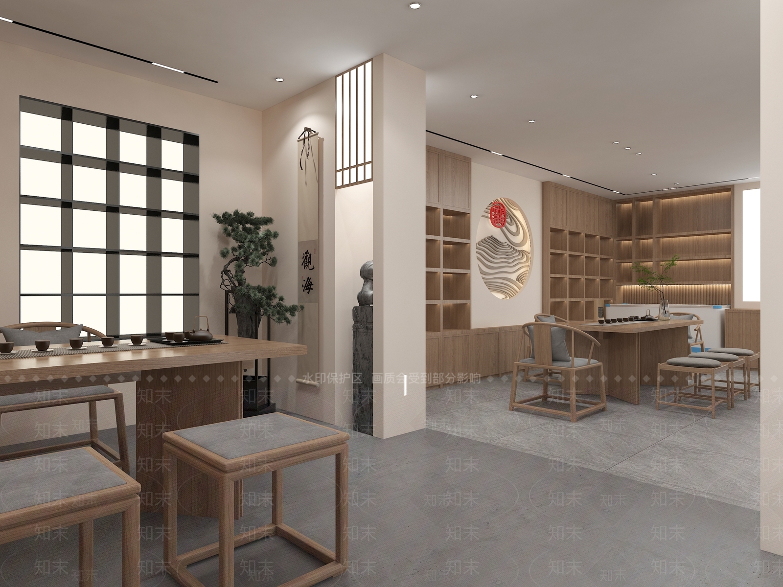 新中式茶馆3D模型下载【ID:1105392734】