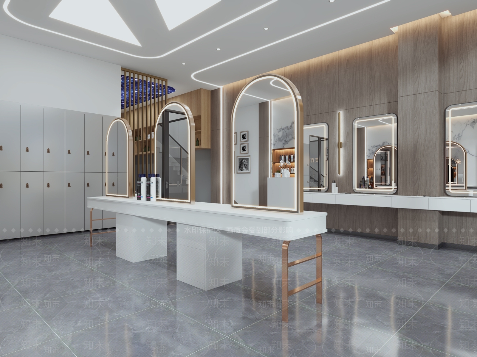 现代美发店3D模型下载【ID:1105394055】