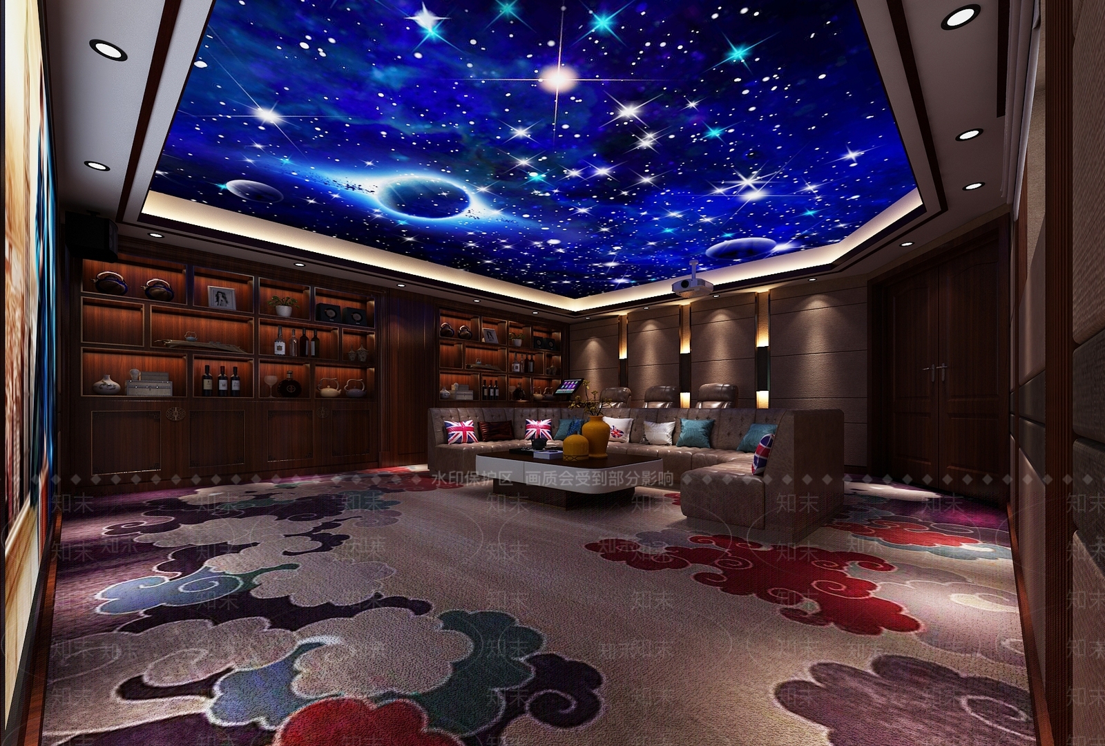 简欧影音室3D模型下载【ID:1105396477】