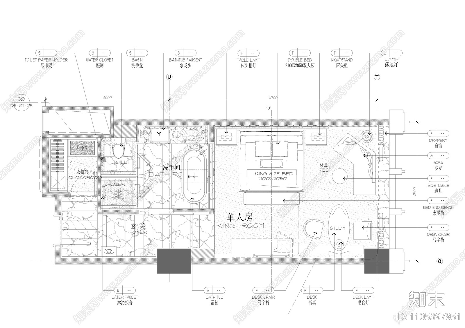 家具素材图库cad施工图下载【ID:1105397951】