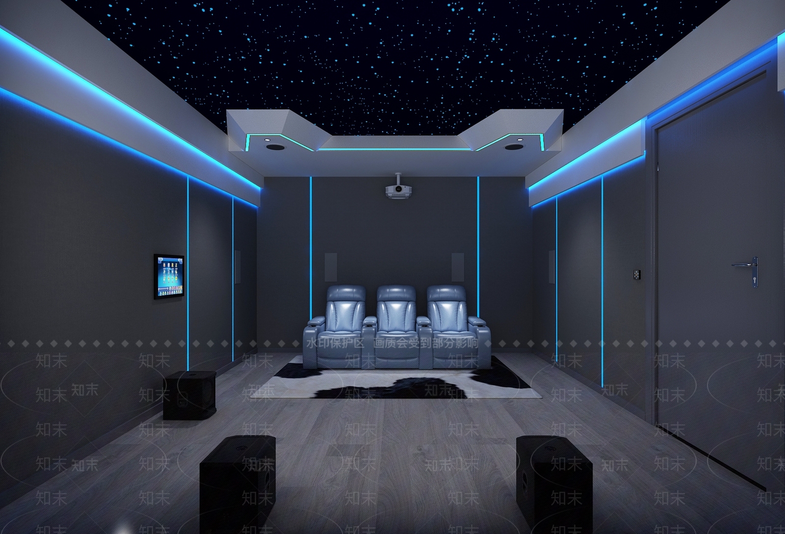 现代家居影音室3D模型下载【ID:1105402248】