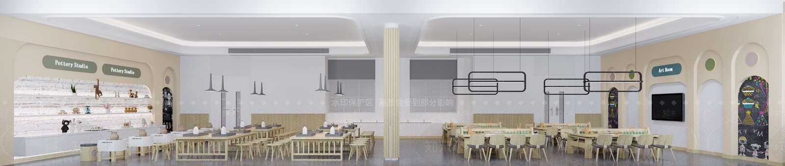 现代幼儿园教室3D模型下载【ID:1105402370】