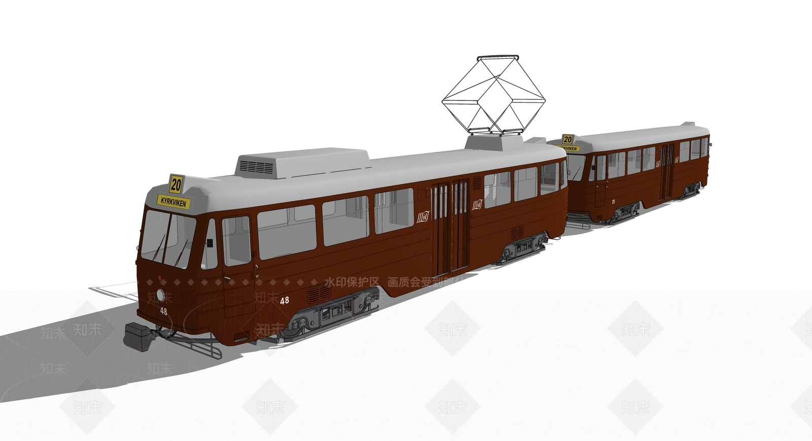 欧式轨道车SU模型下载【ID:1105403165】