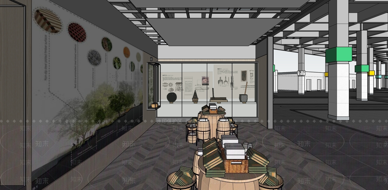 现代商业展厅SU模型下载【ID:1105408275】