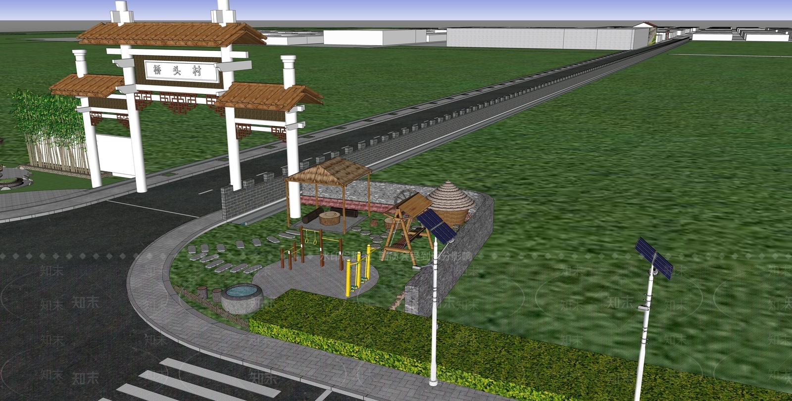 现代道路SU模型下载【ID:1105408672】