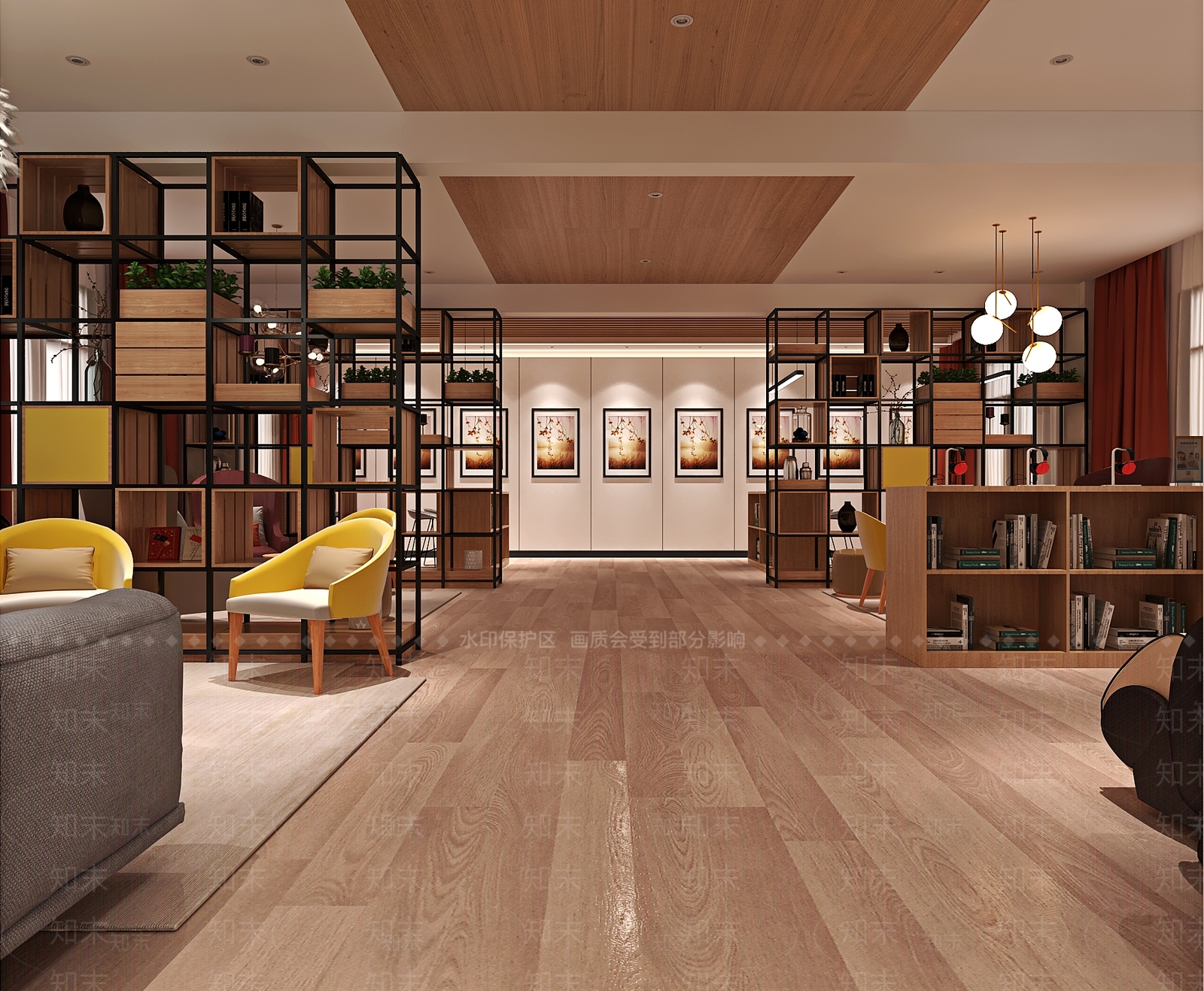 现代书店3D模型下载【ID:1105411892】