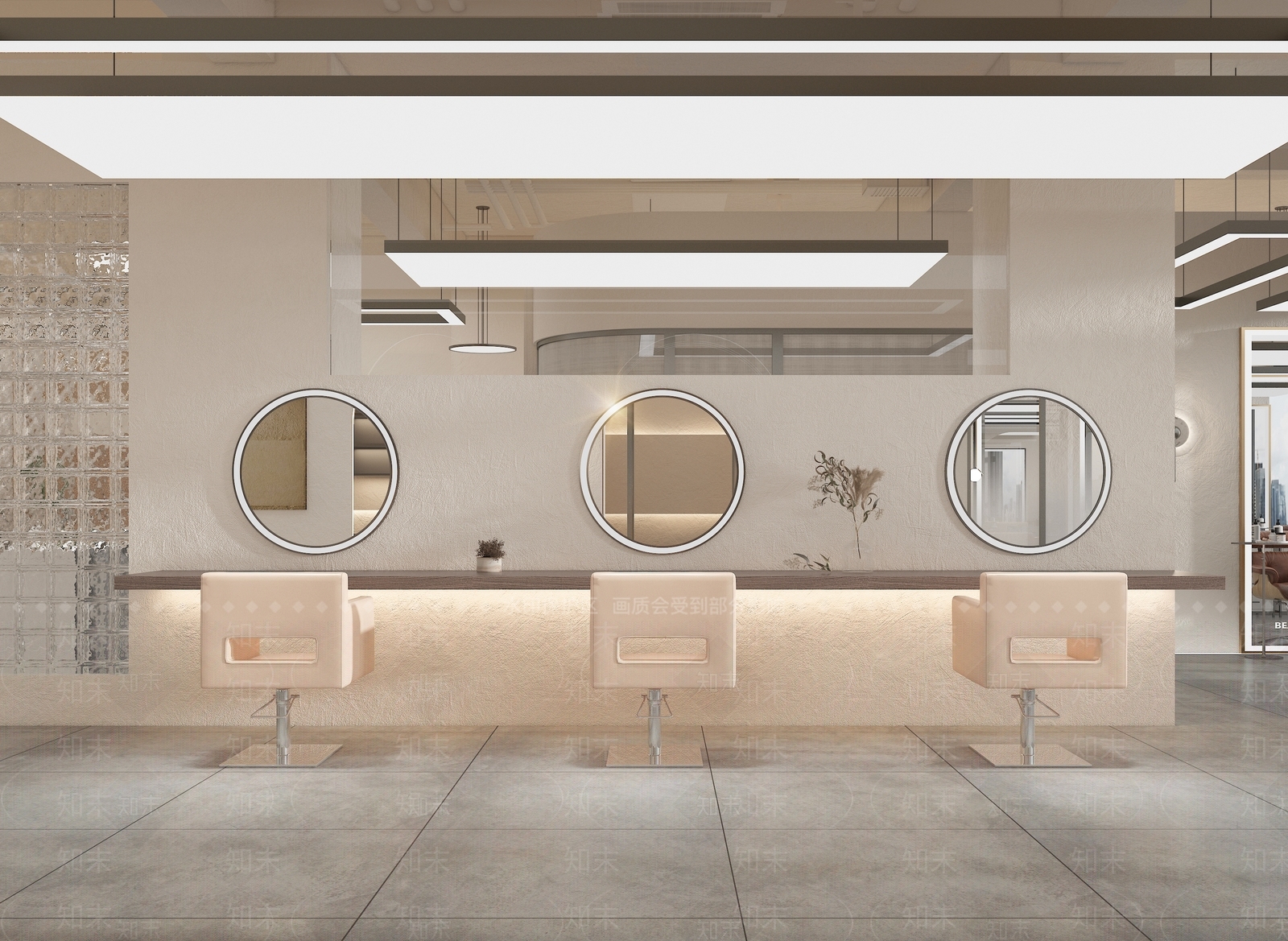 侘寂美发店3D模型下载【ID:1105430838】