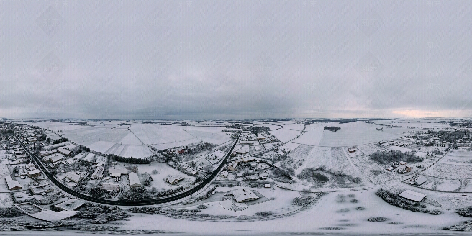 冬季雪景HDR外景图贴图下载【ID:1105441038】
