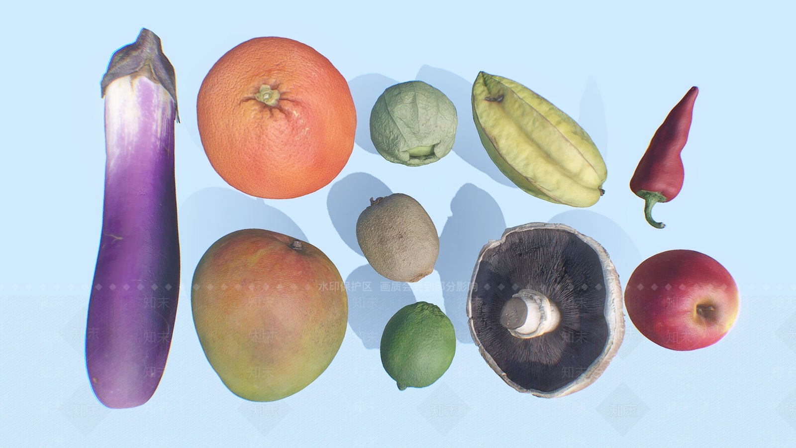 现代茄子3D模型下载【ID:1105456468】