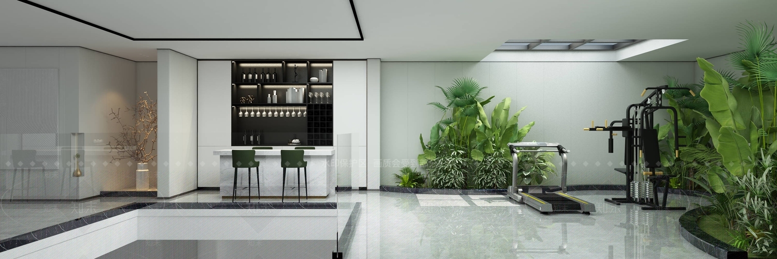 现代家居健身房3D模型下载【ID:1105465761】