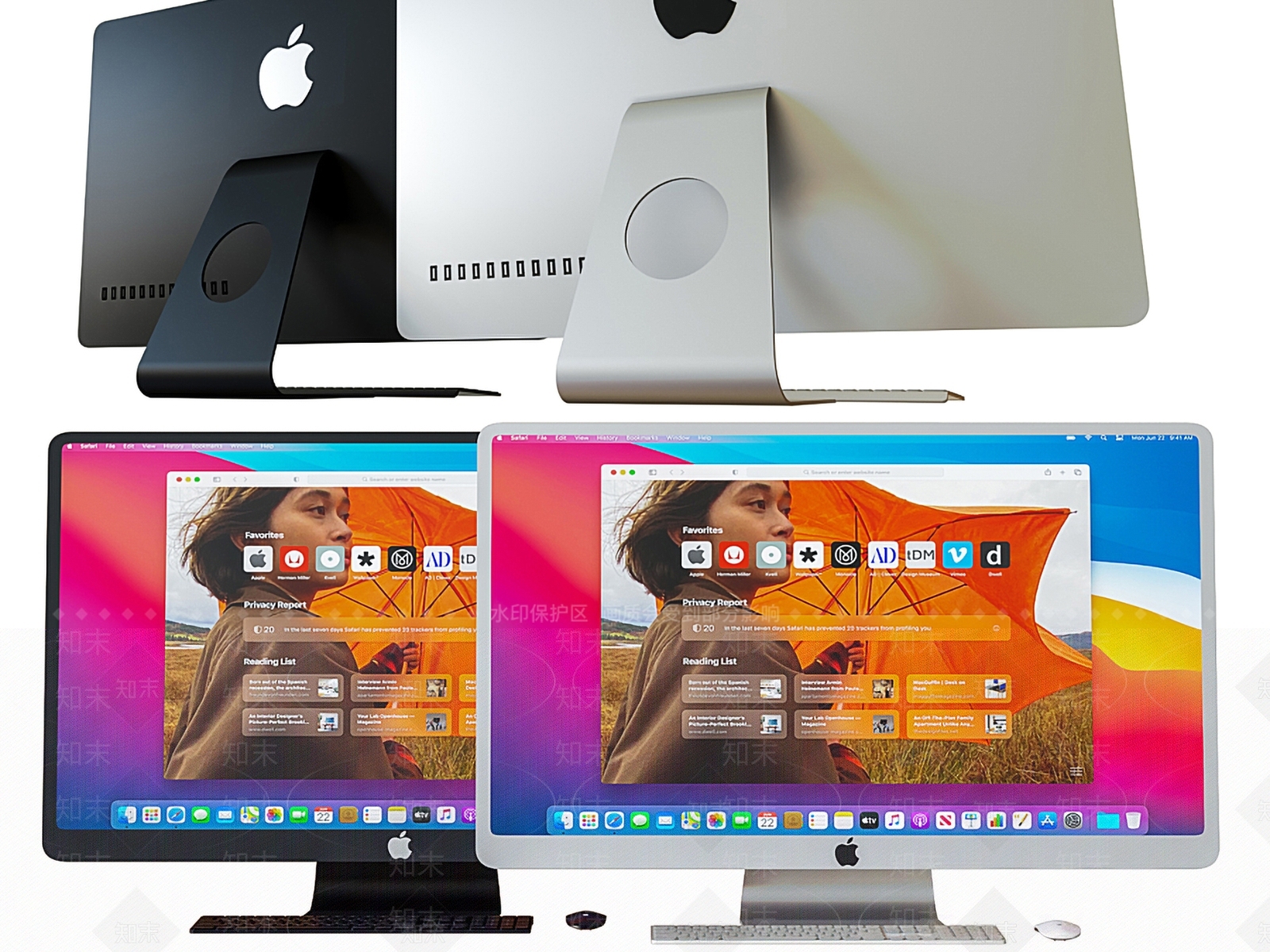 现代苹果电脑显示器3D模型下载【ID:1105467112】