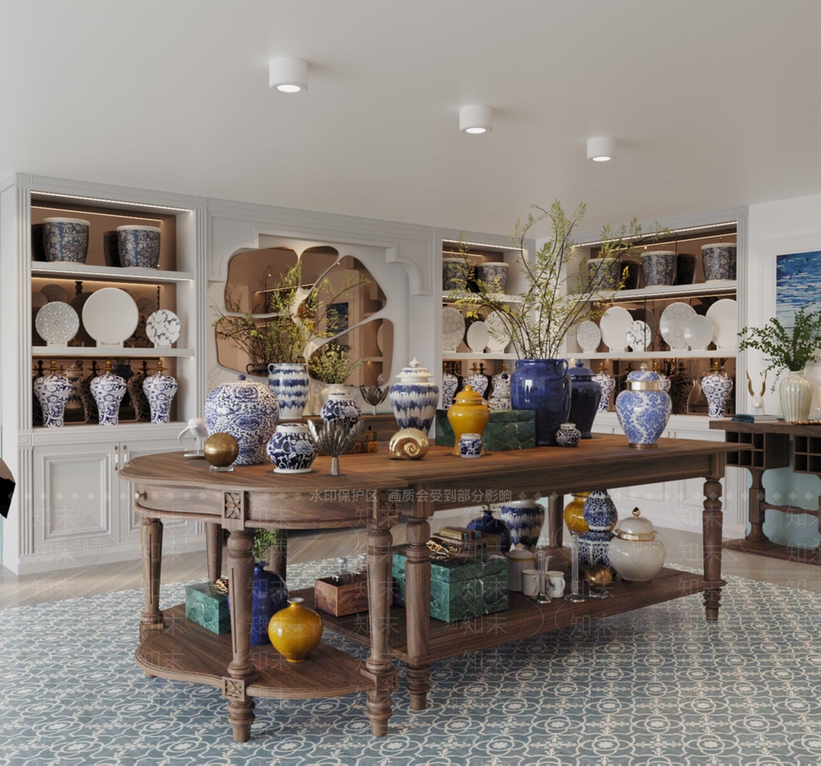 简欧陶瓷店3D模型下载【ID:1105476176】