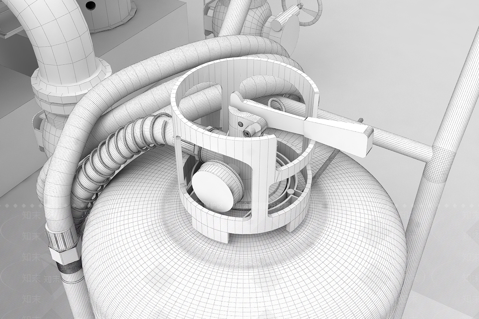 工业风灭火器3D模型下载【ID:1105484611】