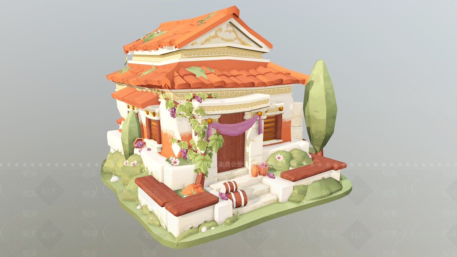 简欧卡通葡萄园3D模型下载【ID:1105493262】