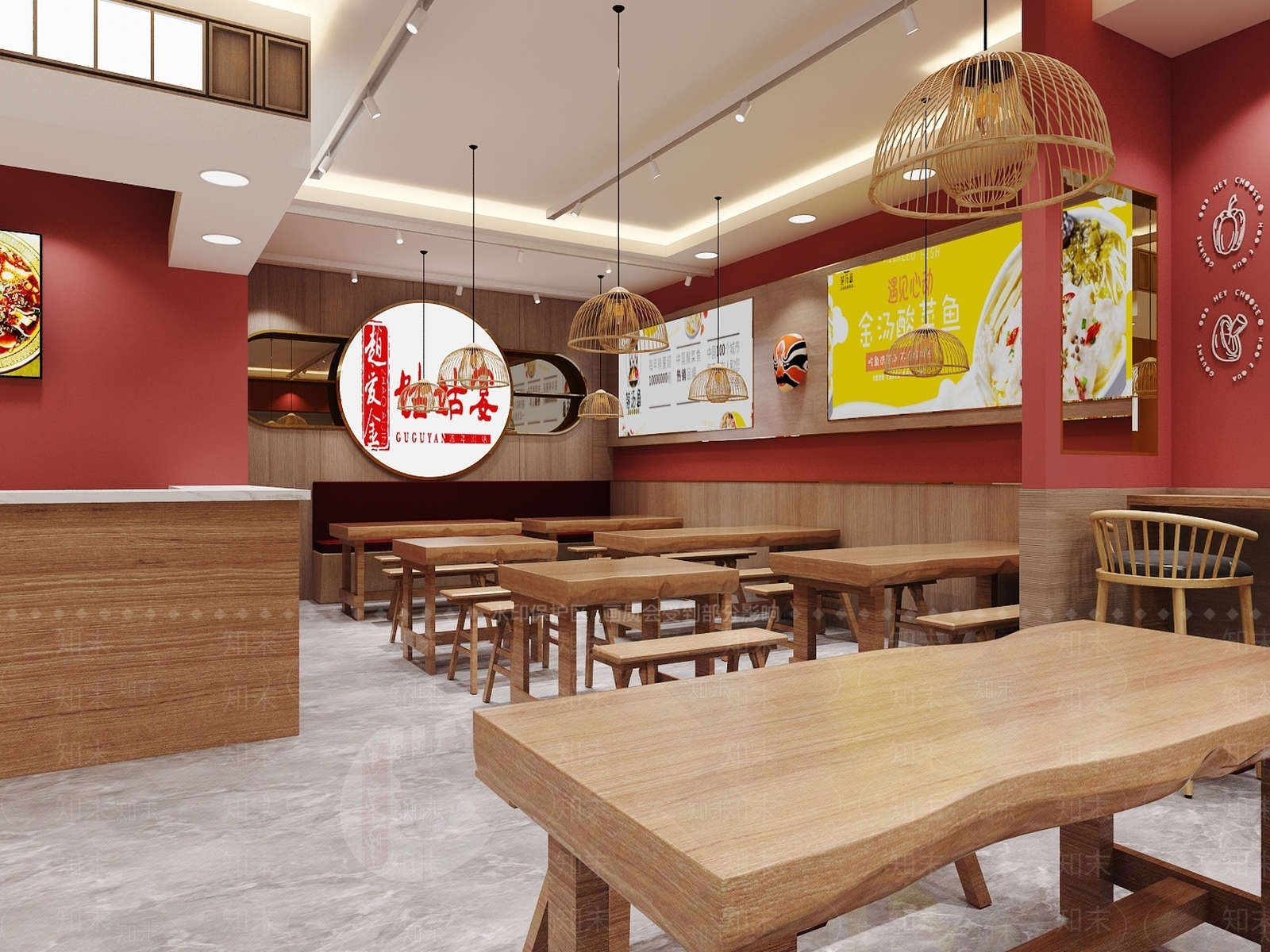 新中式快餐厅3D模型下载【ID:1105492906】