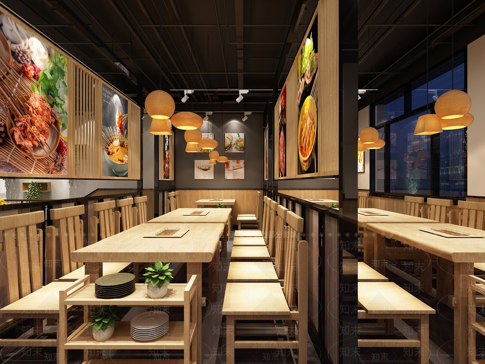 中式火锅店3D模型下载【ID:1105494677】