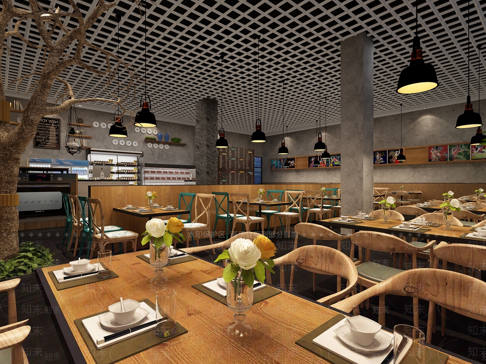 中式火锅店3D模型下载【ID:1105494762】
