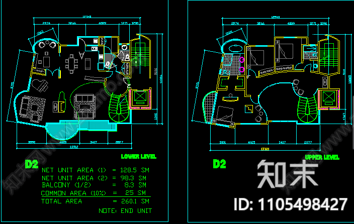 别墅景观规划设计方案图cad施工图下载【ID:1105498427】