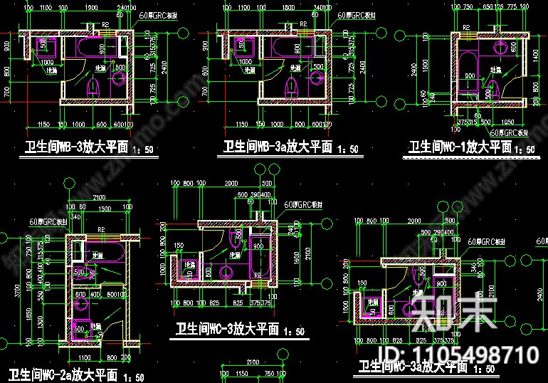 厨房卫生间详图CAD图纸大全施工图下载【ID:1105498710】