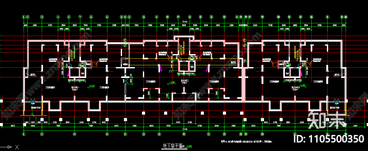 全套高层住宅楼cad施工图施工图下载【ID:1105500350】