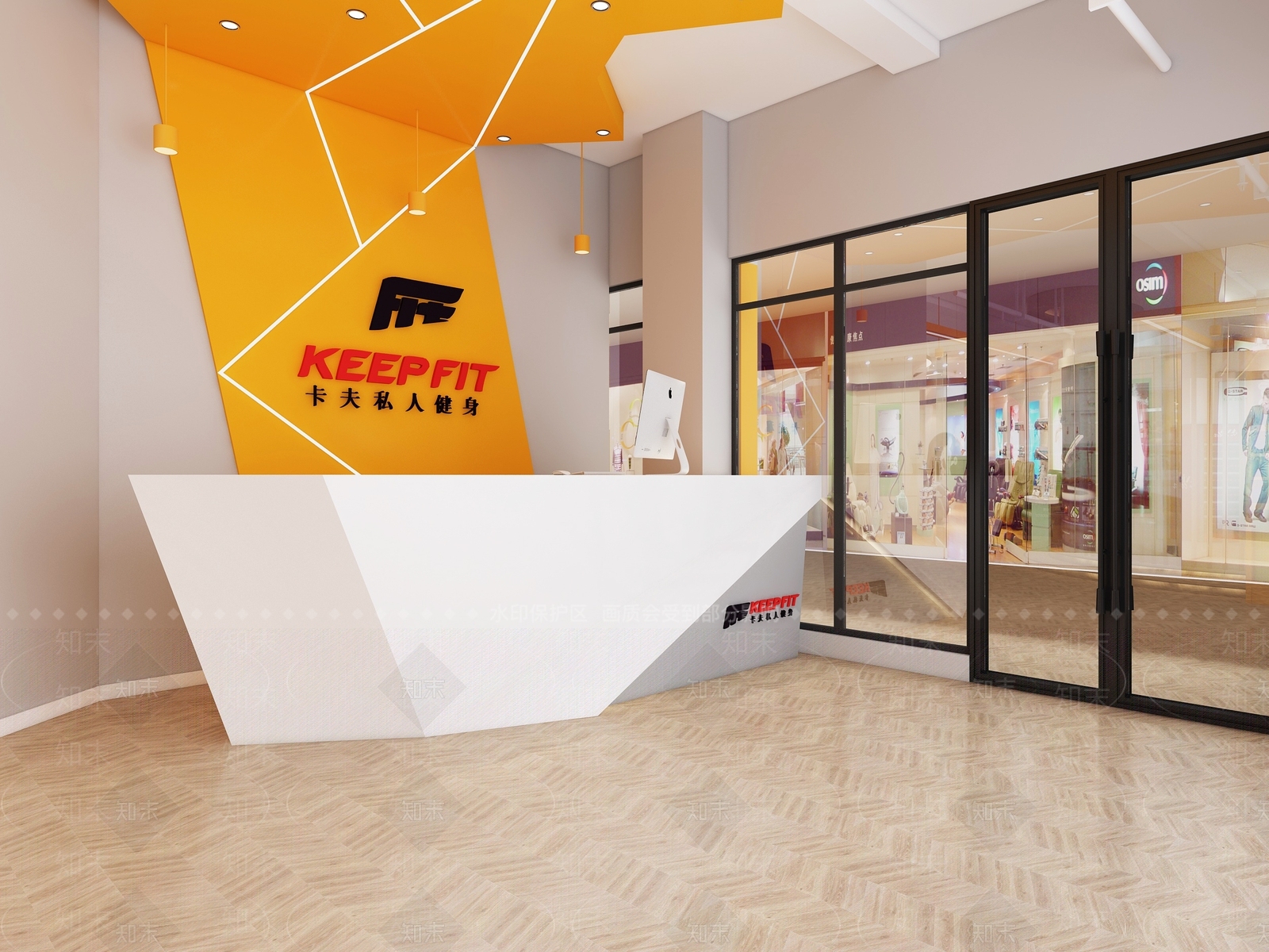 现代健身房3D模型下载【ID:1105505627】