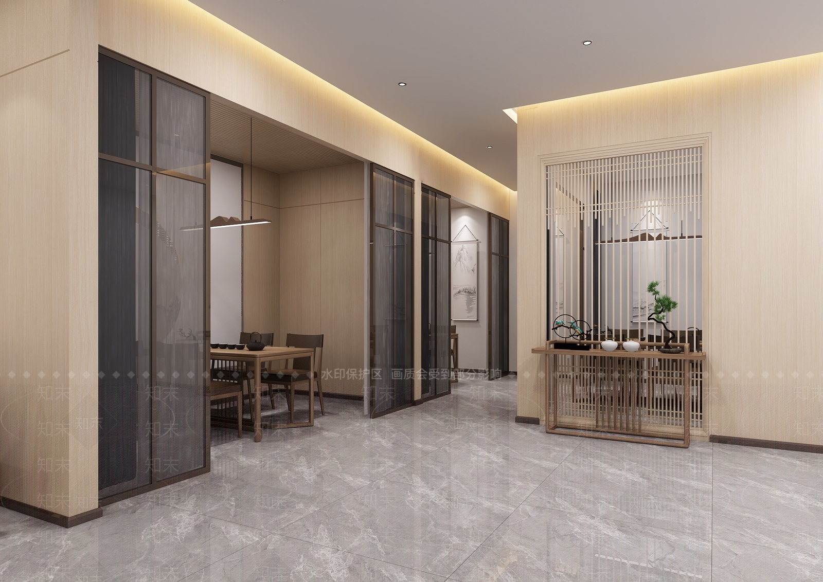 新中式茶馆3D模型下载【ID:1105507105】