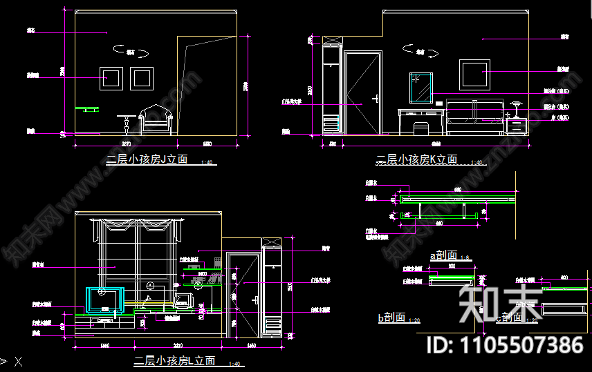 别墅装修全套图cad施工图下载【ID:1105507386】