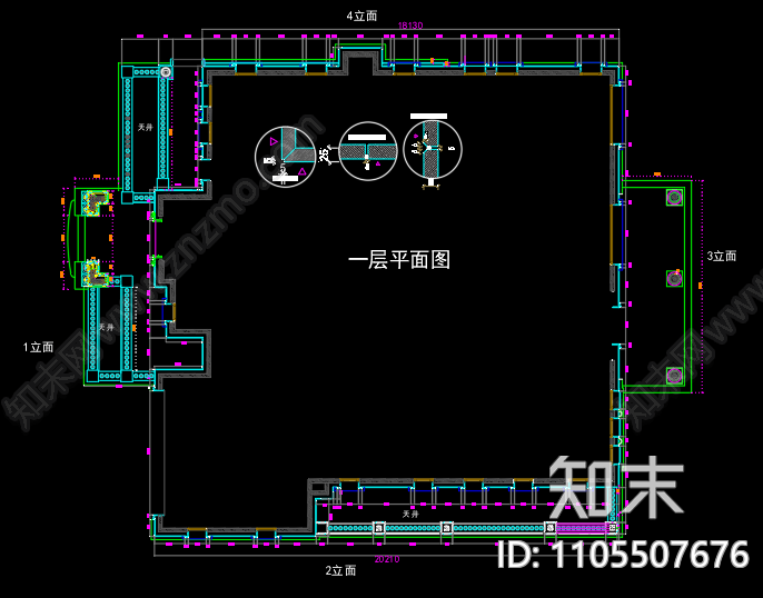 南京高尔夫别墅外墙石材干挂施工图下载【ID:1105507676】