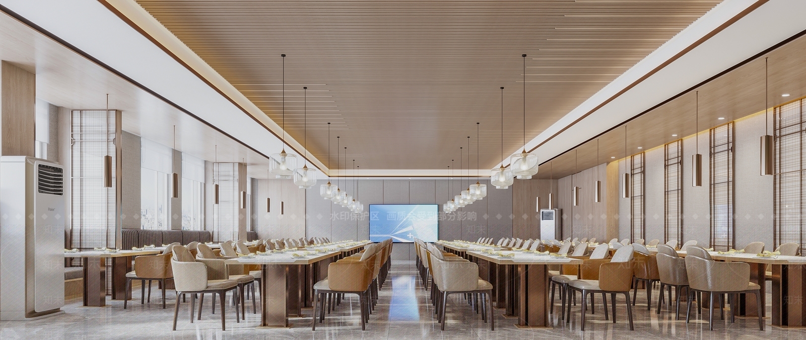 现代食堂3D模型下载【ID:1105507965】