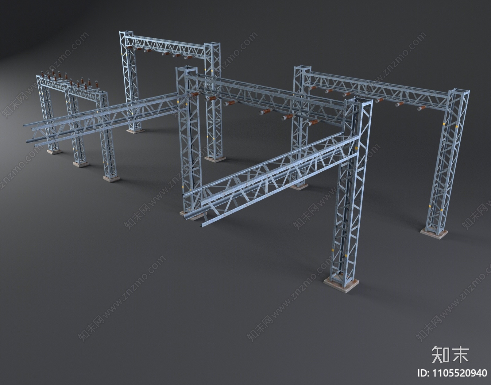 工业风电塔3D模型下载【ID:1105520940】