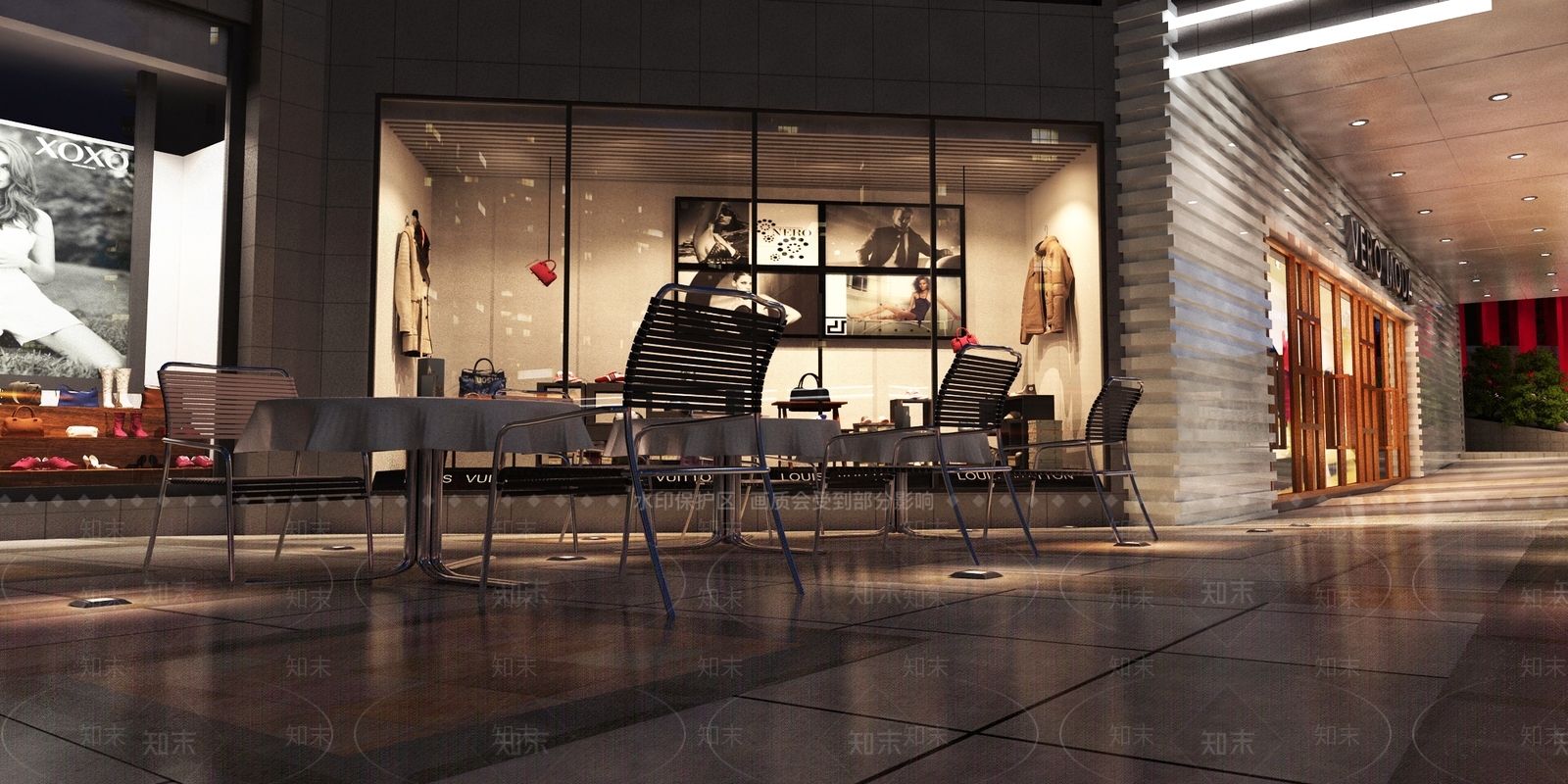 现代商场过道3D模型下载【ID:1105525923】