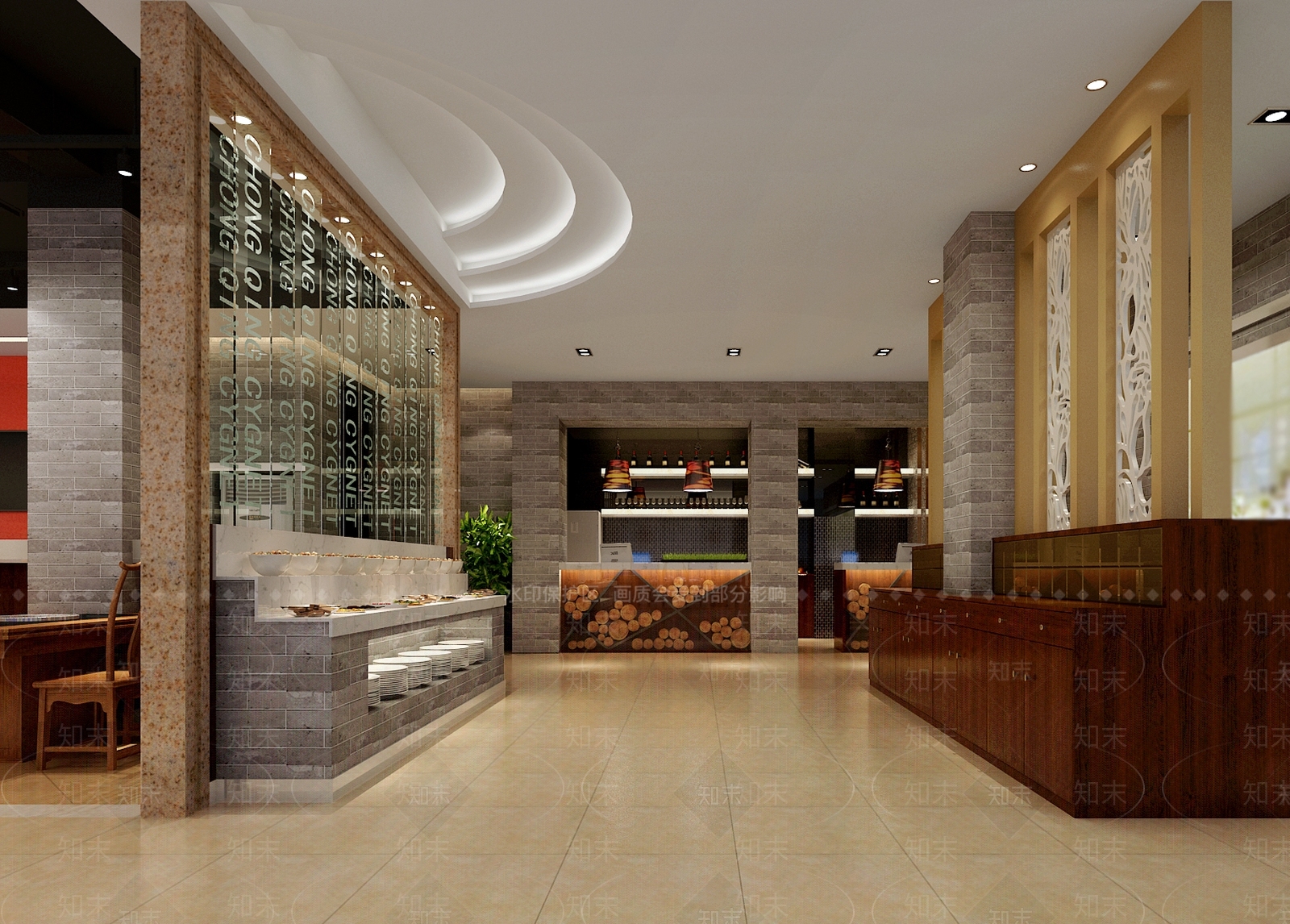 现代火锅店3D模型下载【ID:1105544349】