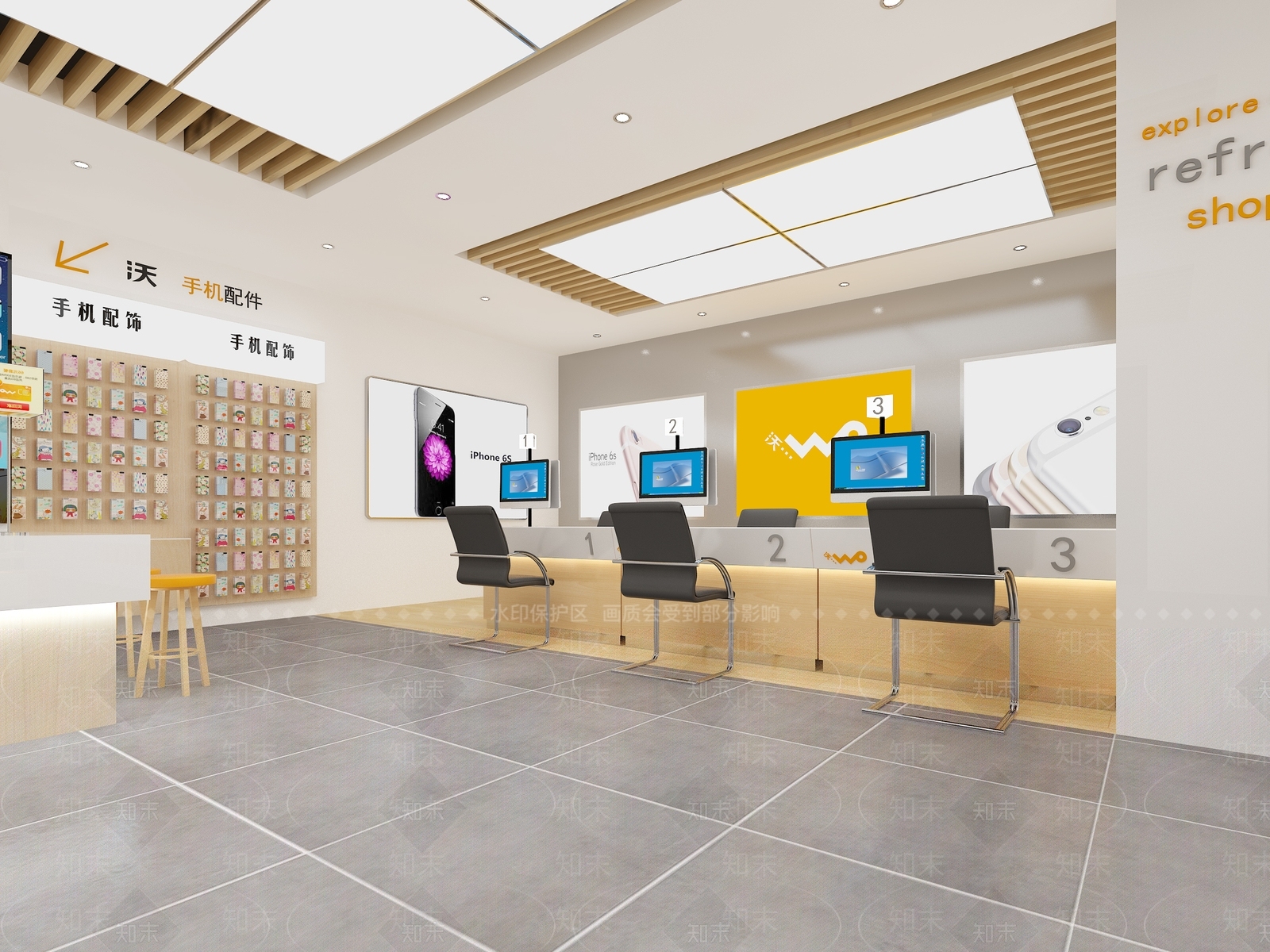 现代联通营业厅3D模型下载【ID:1105547744】