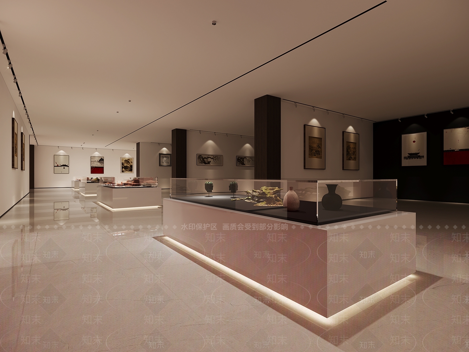 现代文物展厅3D模型下载【ID:1105551952】