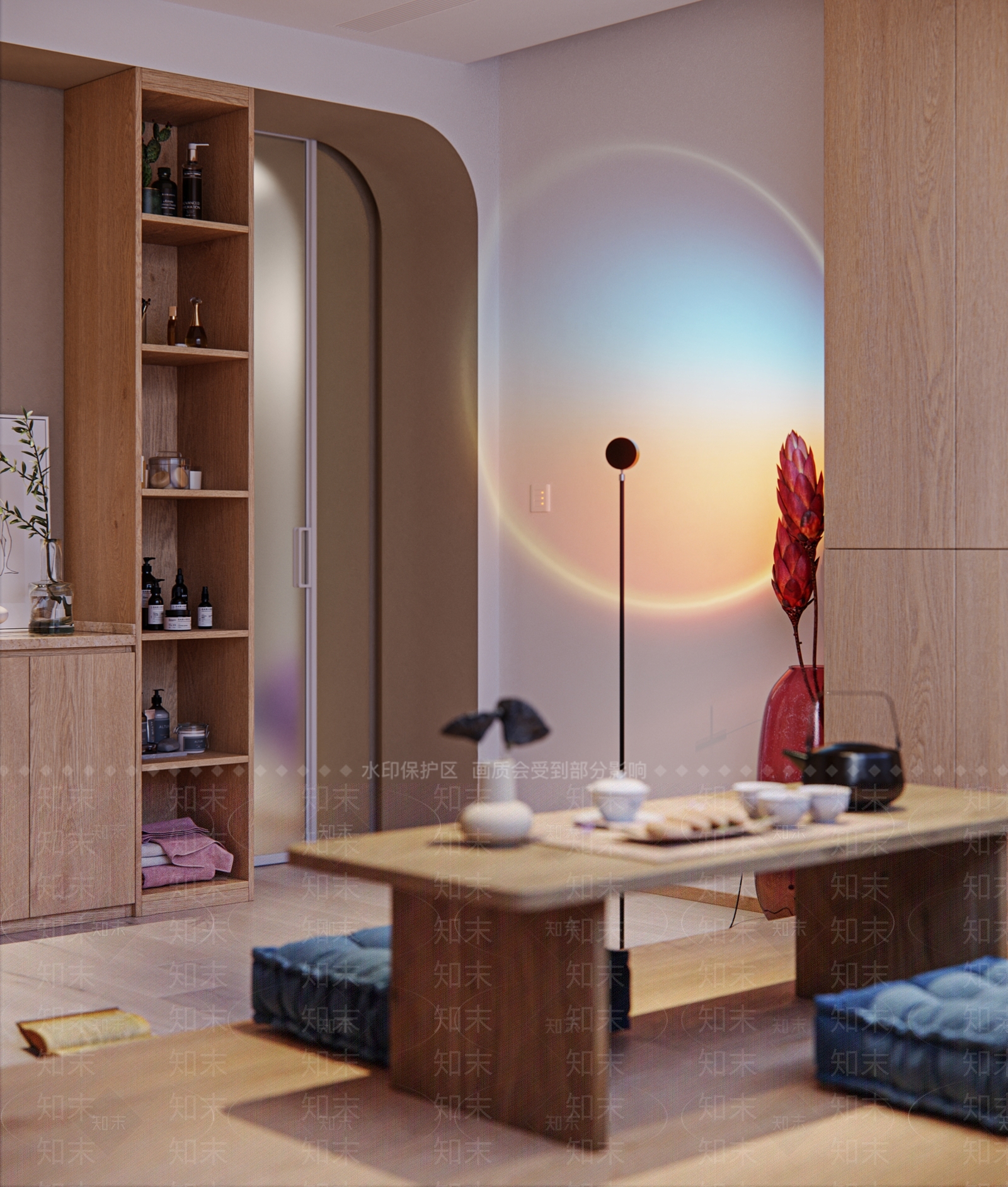 现代瑜伽室3D模型下载【ID:1105553593】