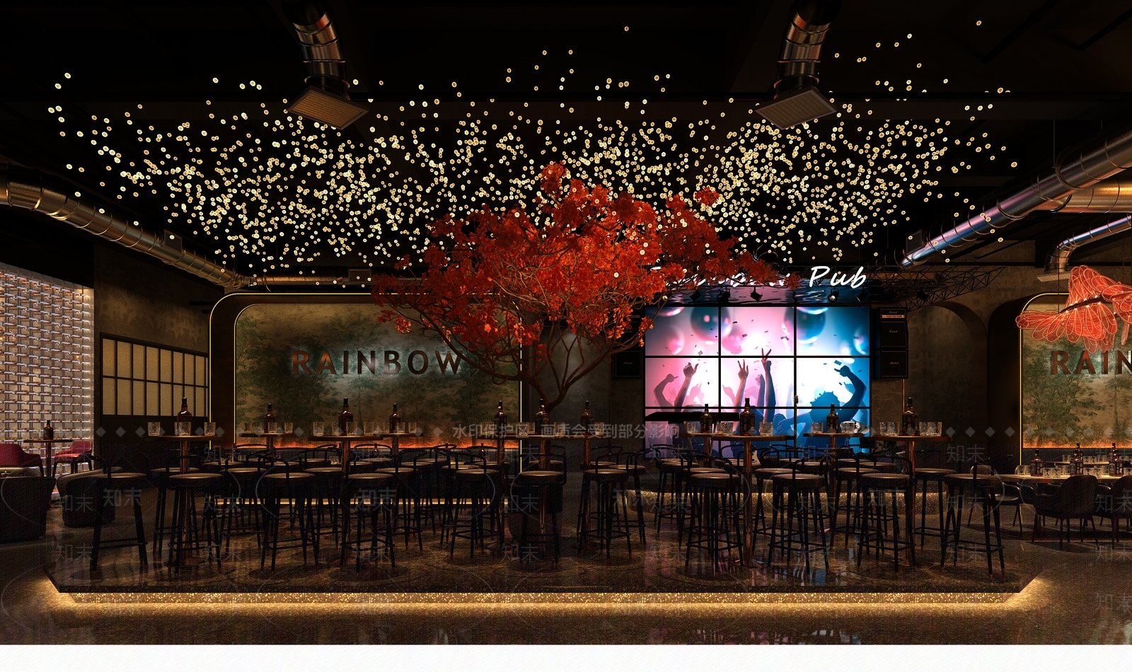 现代酒吧大堂3D模型下载【ID:1105562841】