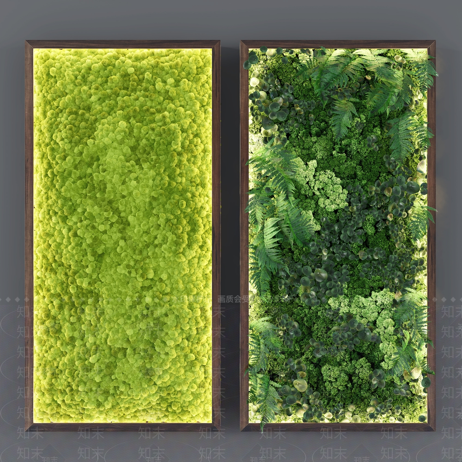 现代植物墙3D模型下载【ID:1105616758】