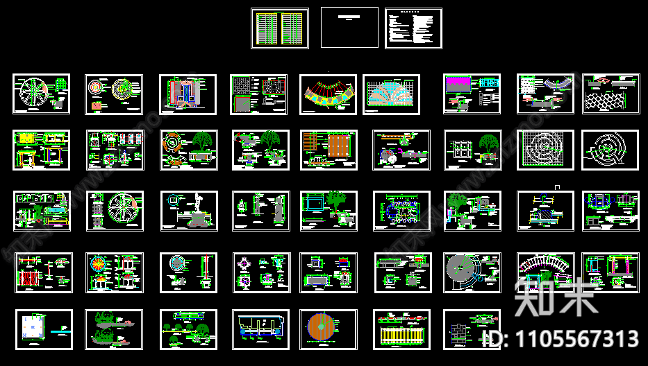 景观设计cad大全施工图下载【ID:1105567313】