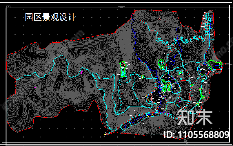 农家乐景观规划总平面cad图施工图下载【ID:1105568809】