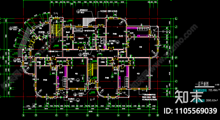 幼儿园cad施工图下载【ID:1105569039】