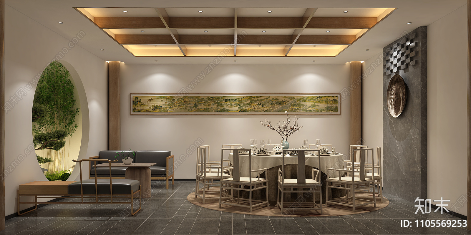 休闲餐饮空间设计施工图下载【ID:1105569253】